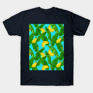 Bananas and leaves watercolor design T-Shirt